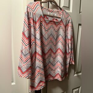 Alfred Dunner Chevron Patterned Women's Top